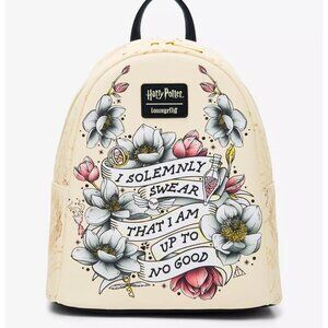 Loungefly Harry Potter Marauder's Map Floral Mini Backpack NWT